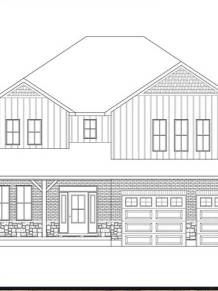Two-storey board-and-batten elevation